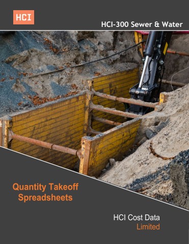 hci-300-sewer & water quantity takeoff spreadsheets