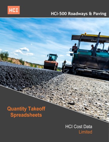HCI-500 Roadways & Paving Quantity Takeoff Spreadsheets