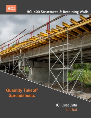 HCI-400 Bridge Structure & Retaining Walls Quantity Takeoff Spreadsheets