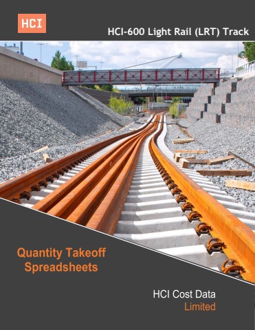 HCI-600 Light Rail (LRT) Track Quantity Takeoff Spreadsheet