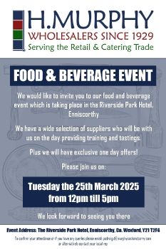 Food & Beverage Event 25th March - H.Murphy Wholesalers