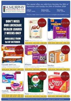October Special Offers - H.Murphy Wholesalers