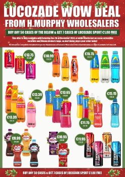 Christmas Lucozade WOW Deal - H.Murphy Wholesalers