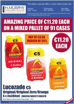 Lucozade - 4 Pack Offer - H.Murphy Wholesalers