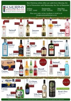 Christmas Drinks Leaflet 2025 - H.Murphy Wholesalers