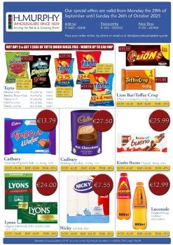 October Special Offers - H.Murphy Wholesalers