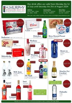 July & August - Drink Offers - H.Murphy Wholesalers