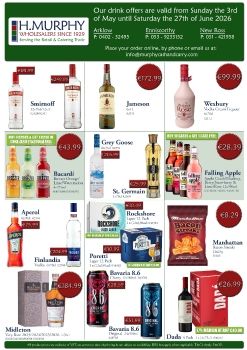 May & June Drinks Leaflet - H.Murphy Wholesalers