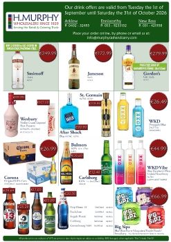 Sept & Oct Drinks Leaflet - H.Murphy Wholesalers