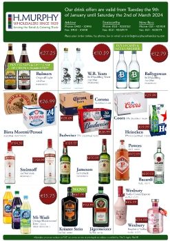 January & February - Drink Offers - H.Murphy Wholesalers