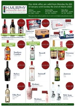 January to March 2025 - Drink Offers - H.Murphy Wholesalers