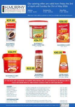April & May Catering Offers - H.Murphy Wholesalers