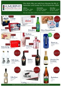 September & October - Drink Offers - H.Murphy Wholesalers