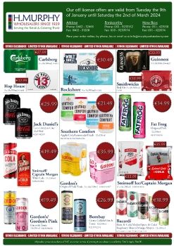January & February - Off Licence Offers - H.Murphy Wholesalers