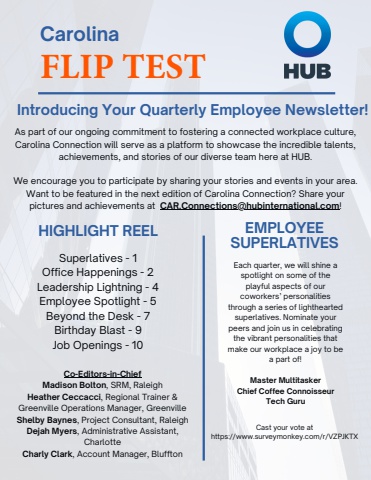 Blue Modern Company Newsletter Flip Test