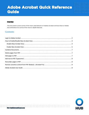Adobe Acrobat Quick Reference Guide