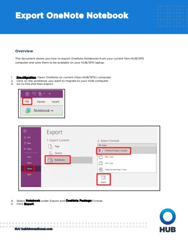 OneNote - Export OneNote Notebook