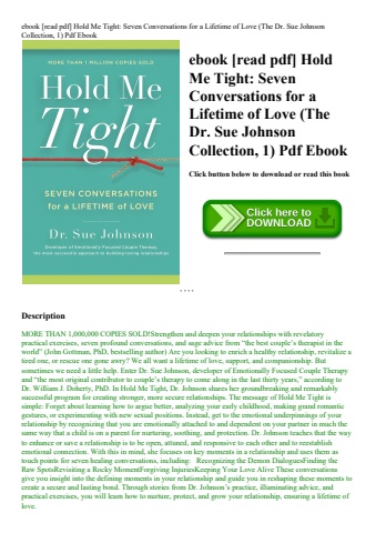 ebook [read pdf] hold me tight seven conversations for a lifetime of love (the dr