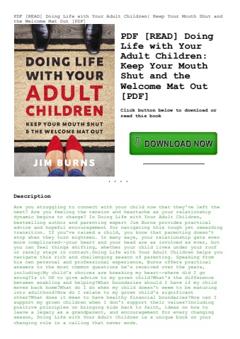 pdf [read] doing life with your adult children keep your mouth shut and the welcome mat out [pdf]