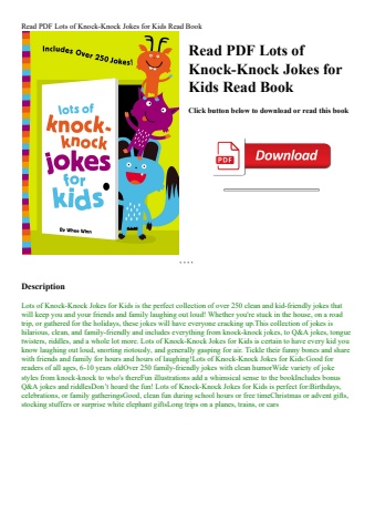 read pdf lots of knock-knock jokes for kids read book