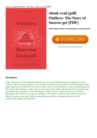 ebook read [pdf] outliers the story of success get [pdf]