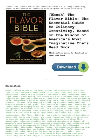 [ebook] the flavor bible the essential guide to culinary creativity  based on the wisdom of america'