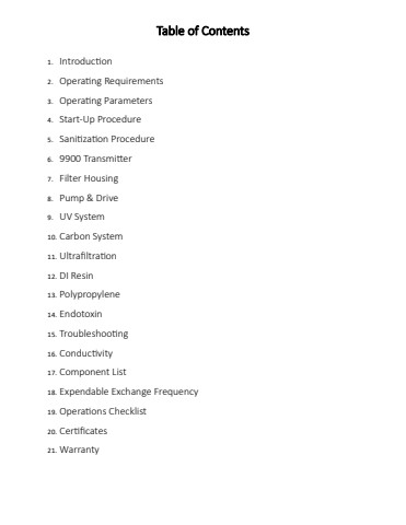 Table of Contents