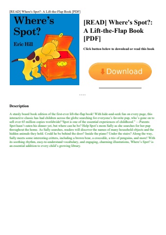 [read] where's spot a lift-the-flap book [pdf]