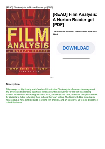 [read] film analysis a norton reader get [pdf]