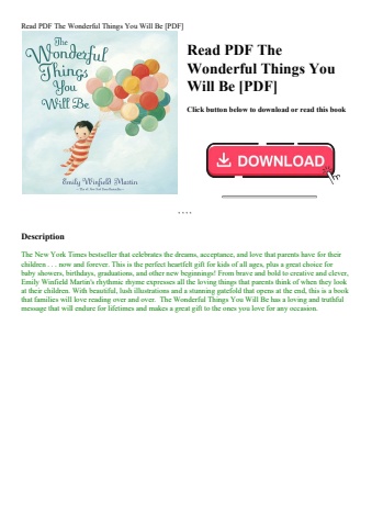read pdf the wonderful things you will be [pdf]