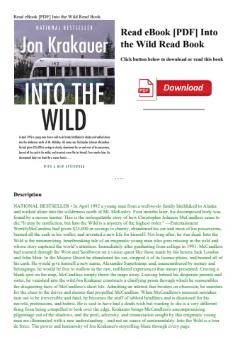 read ebook [pdf] into the wild read book