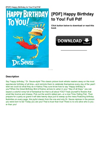 [pdf] happy birthday to you! full pdf