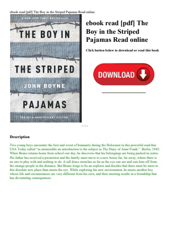 ebook read [pdf] the boy in the striped pajamas read online