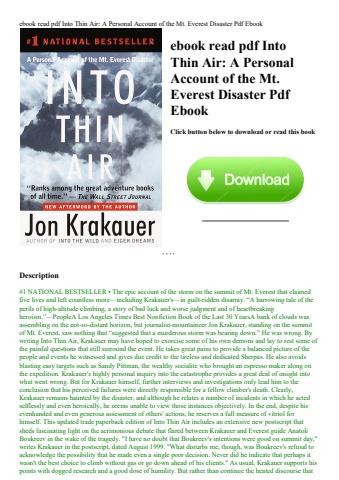 ebook read pdf into thin air a personal account of the mt