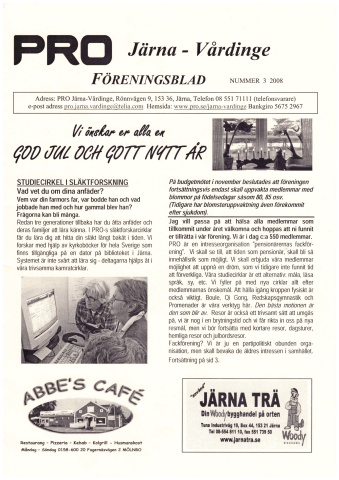 Föreningsblad 2008 nr 3