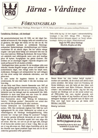 Föreningsblad 2007 nr 2