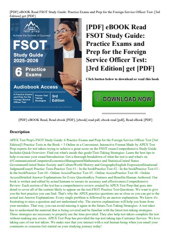 [pdf] ebook read fsot study guide practice exams and prep for the foreign service officer test [3rd