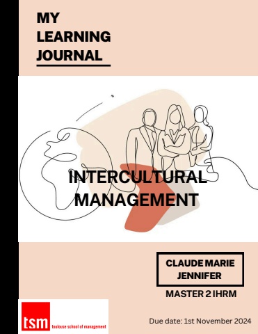 CLAUDE Jennifer - My Learning Journal (Intercultural Management)