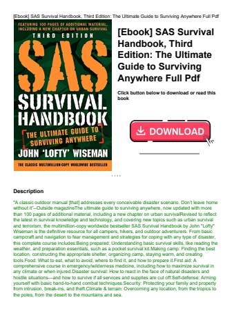[ebook] sas survival handbook  third edition the ultimate guide to surviving anywhere full pdf