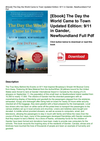 [ebook] the day the world came to town updated edition 911 in gander  newfoundland full pdf