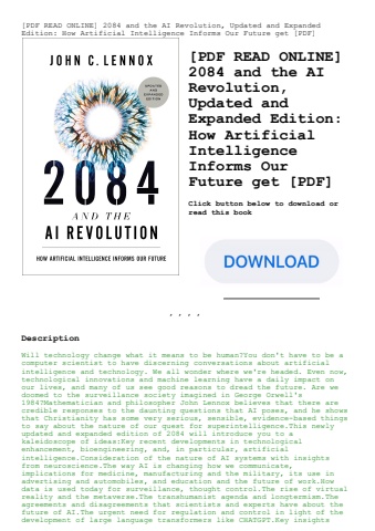 [pdf read online] 2084 and the ai revolution  updated and expanded edition how artificial intelligen