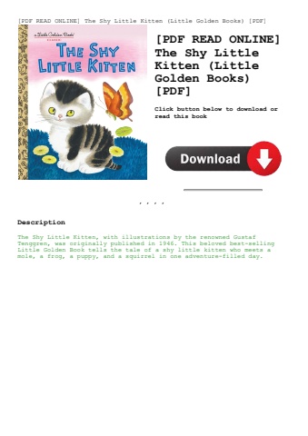 [pdf read online] the shy little kitten (little golden books) [pdf]