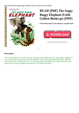 read [pdf] the saggy baggy elephant (little golden book) get [pdf]