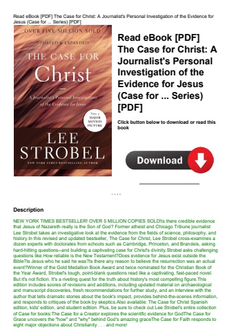 read ebook [pdf] the case for christ a journalist's personal investigation of the evidence for jesus