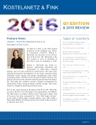 Q1 2016 Newsletter