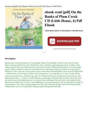 ebook read [pdf] on the banks of plum creek cd (little house  4) pdf ebook