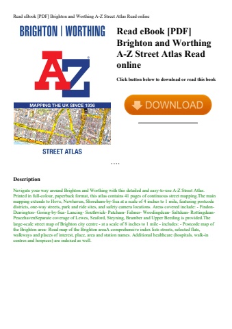 read ebook [pdf] brighton and worthing a-z street atlas read online