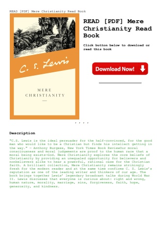 read [pdf] mere christianity read book