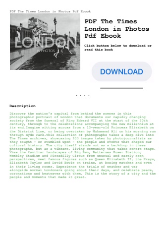 pdf the times london in photos pdf ebook