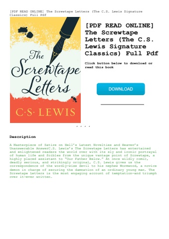 [pdf read online] the screwtape letters (the c